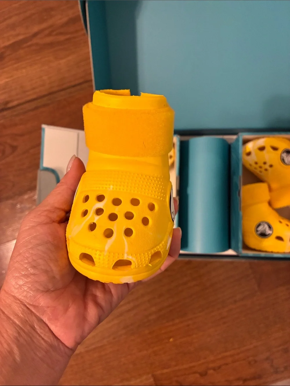 CROCS Light Blue Swirl Branded Box
